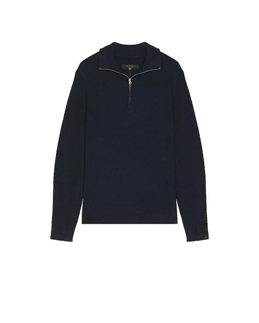 Rag & Bone Blue Danton Quarter Zip for men