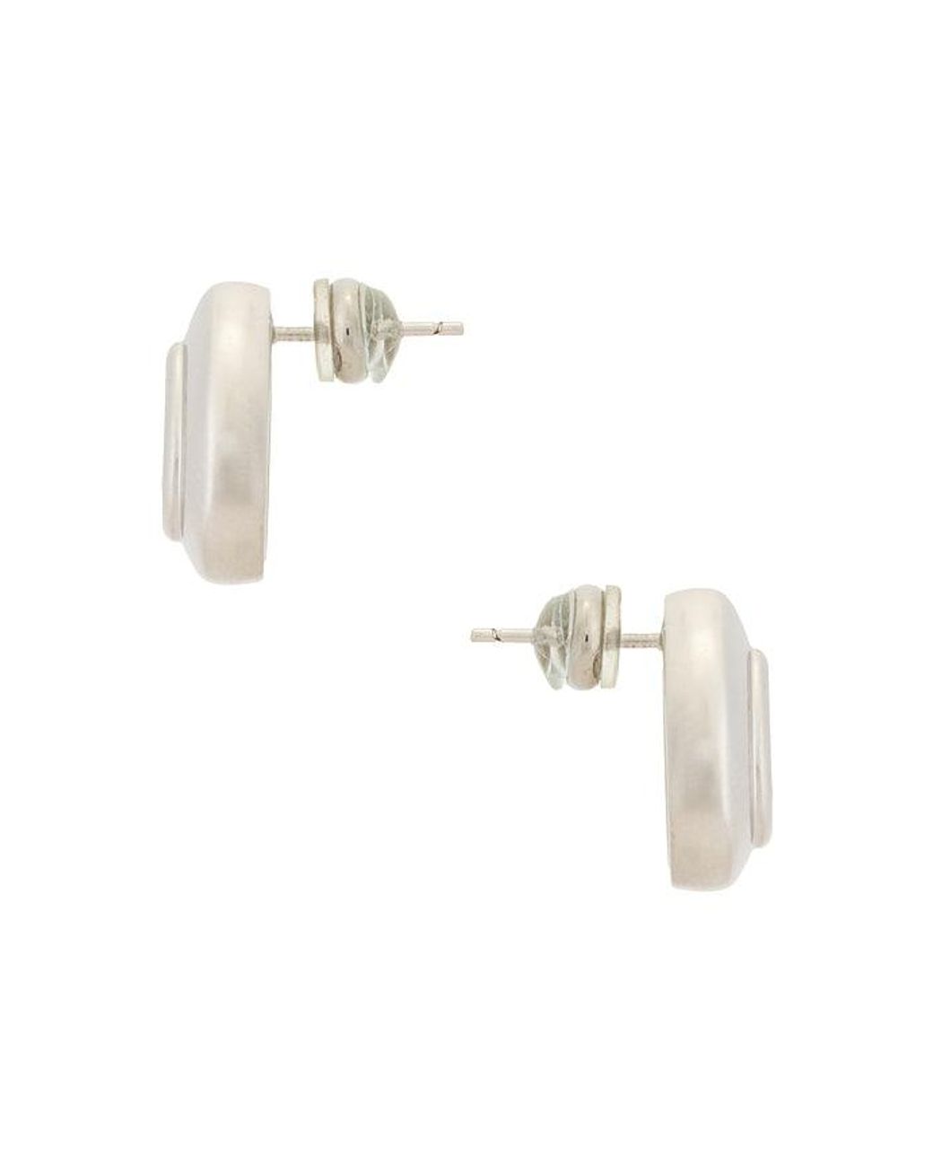 Shashi White Carson Stud Earrings