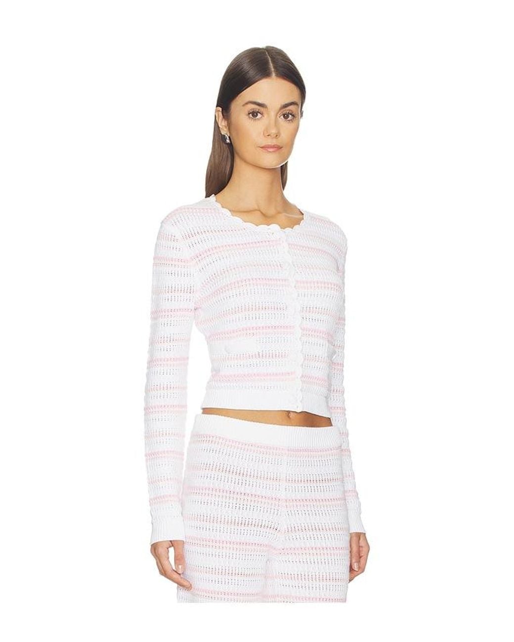 LoveShackFancy White Dessa Cardigan