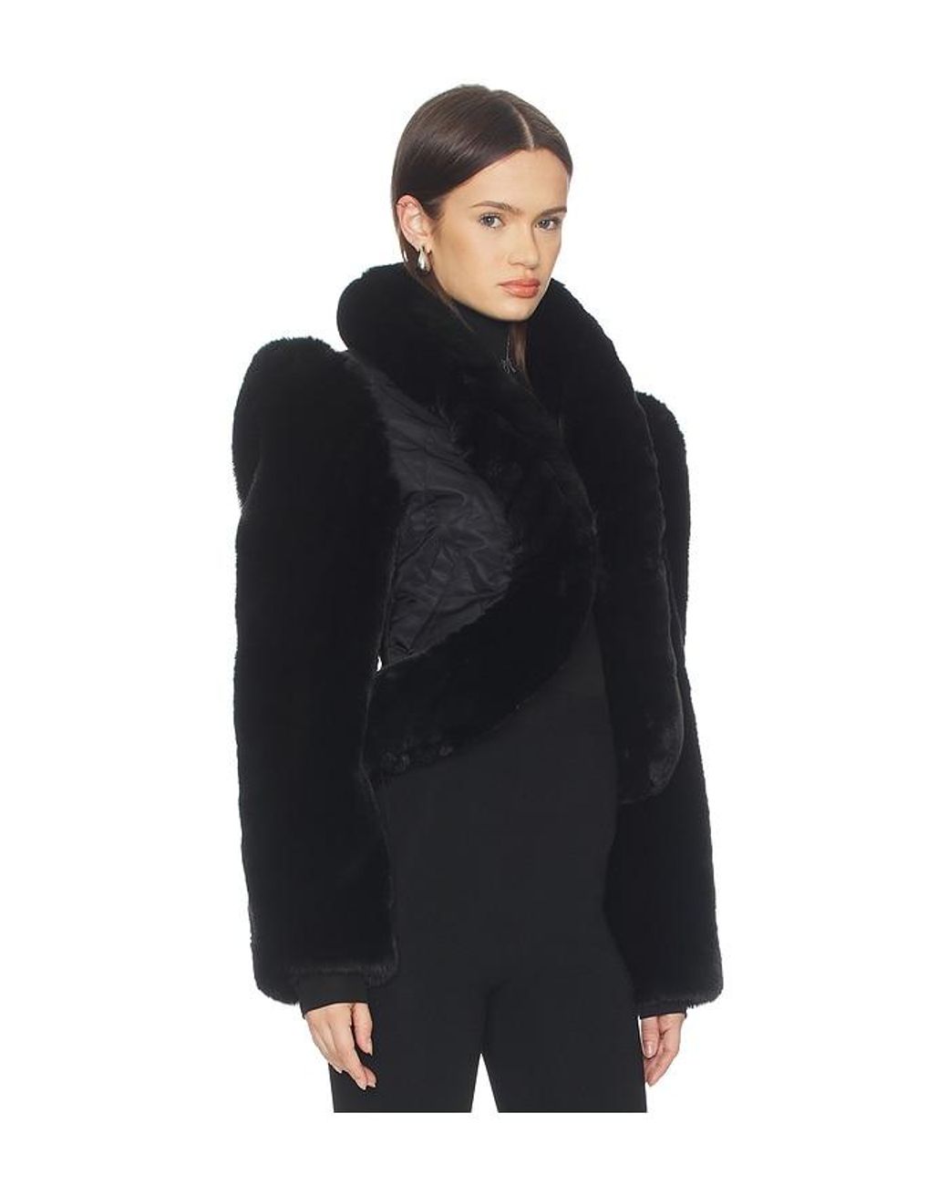 AFRM Black Daya Faux Fur Jacket
