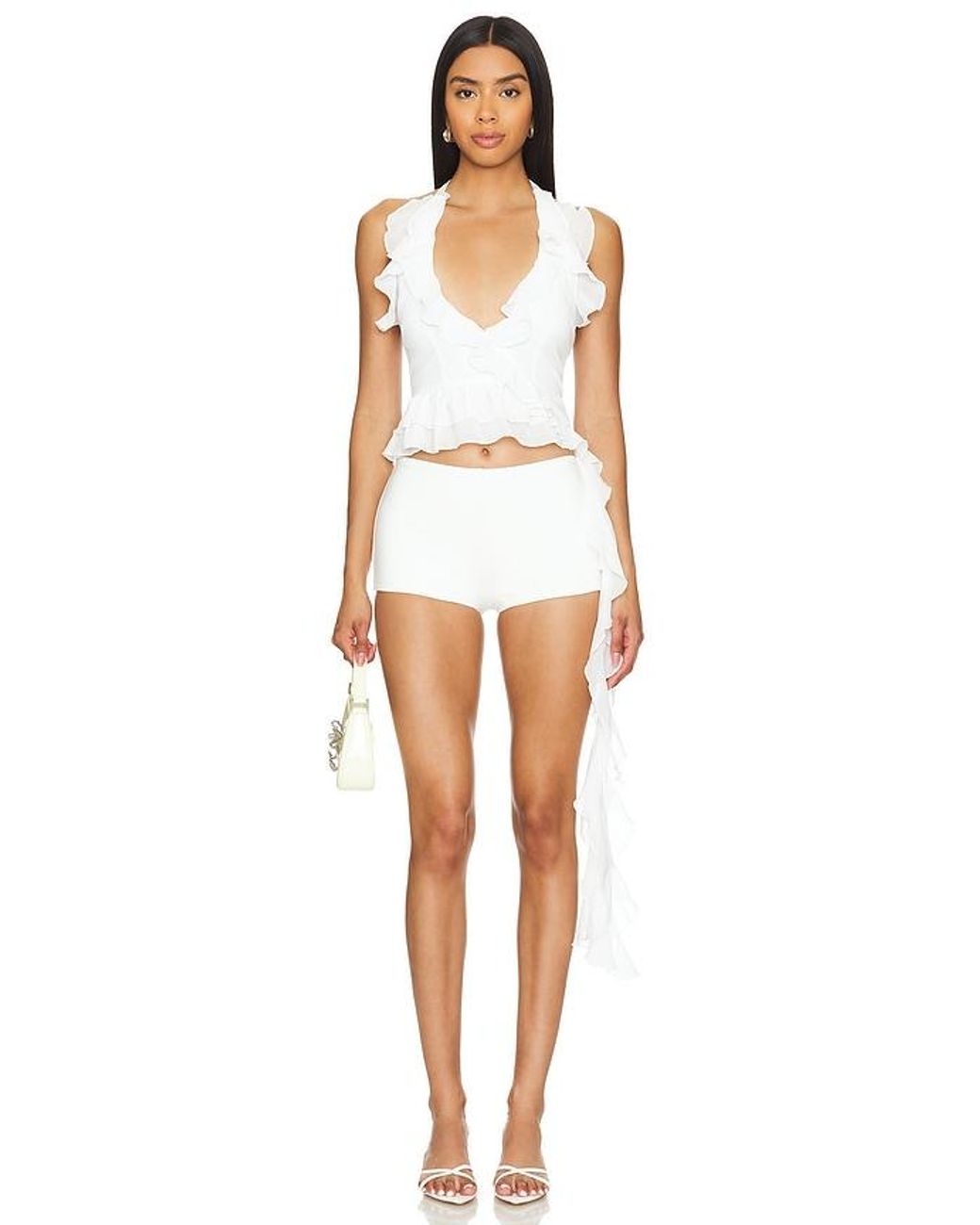Lovers + Friends White Roxie Hot Short