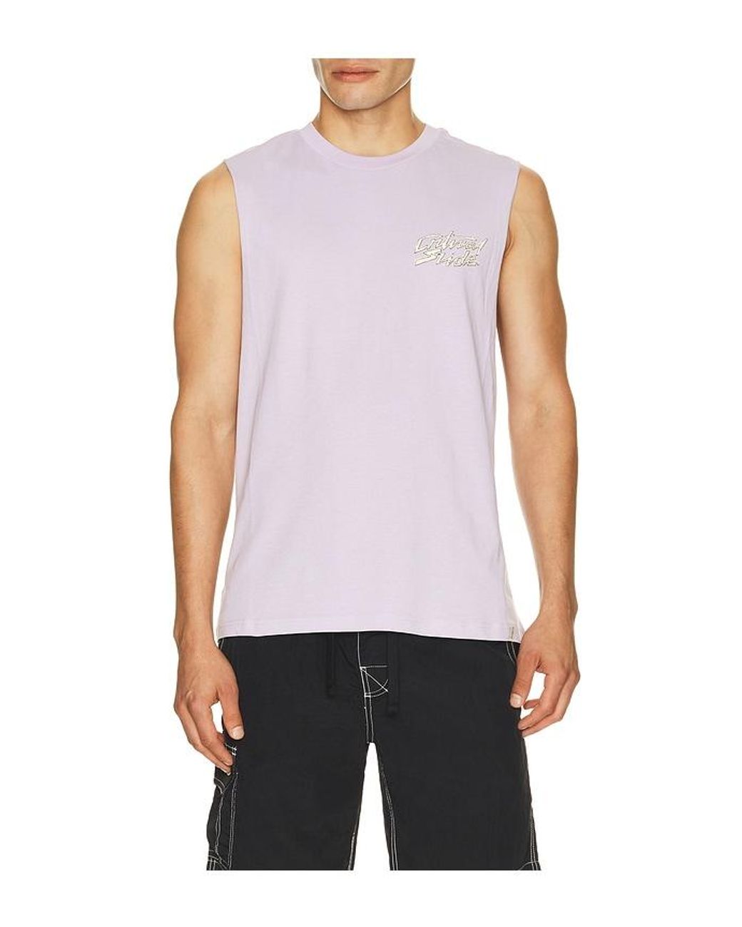 Critical Slide White Electric Muscle Tank for men