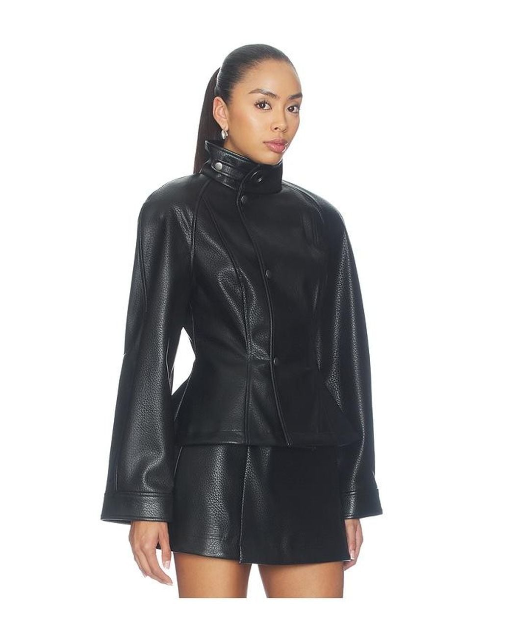 Lovers + Friends Black Rey Faux Leather Jacket