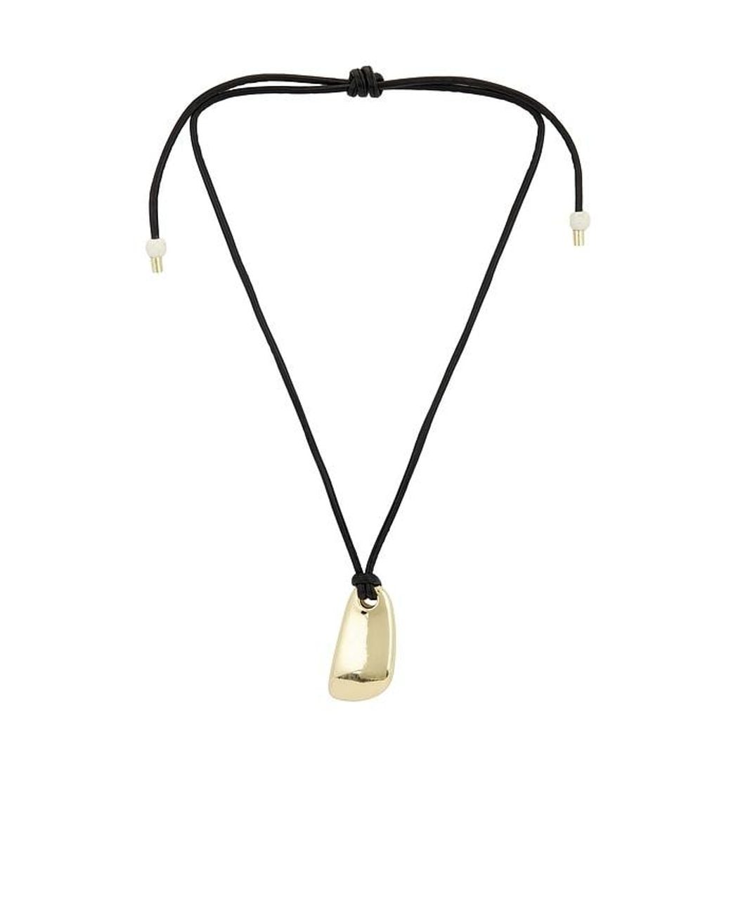 BaubleBar Black Cord Pendant Necklace