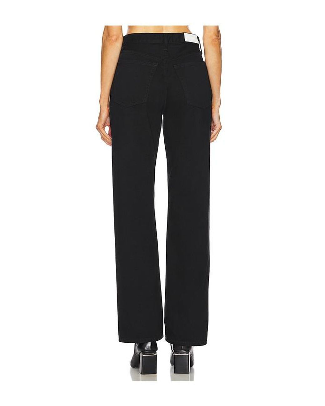 Re/done Black 90S High Rise Loose Jeans