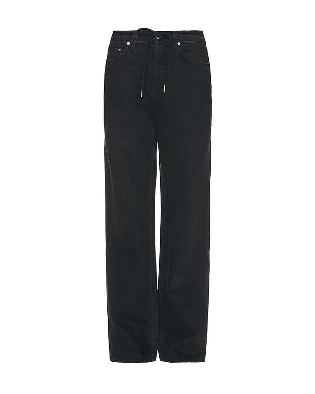 GRLFRND Black Bella Low Rise Boyfriend Drawstring