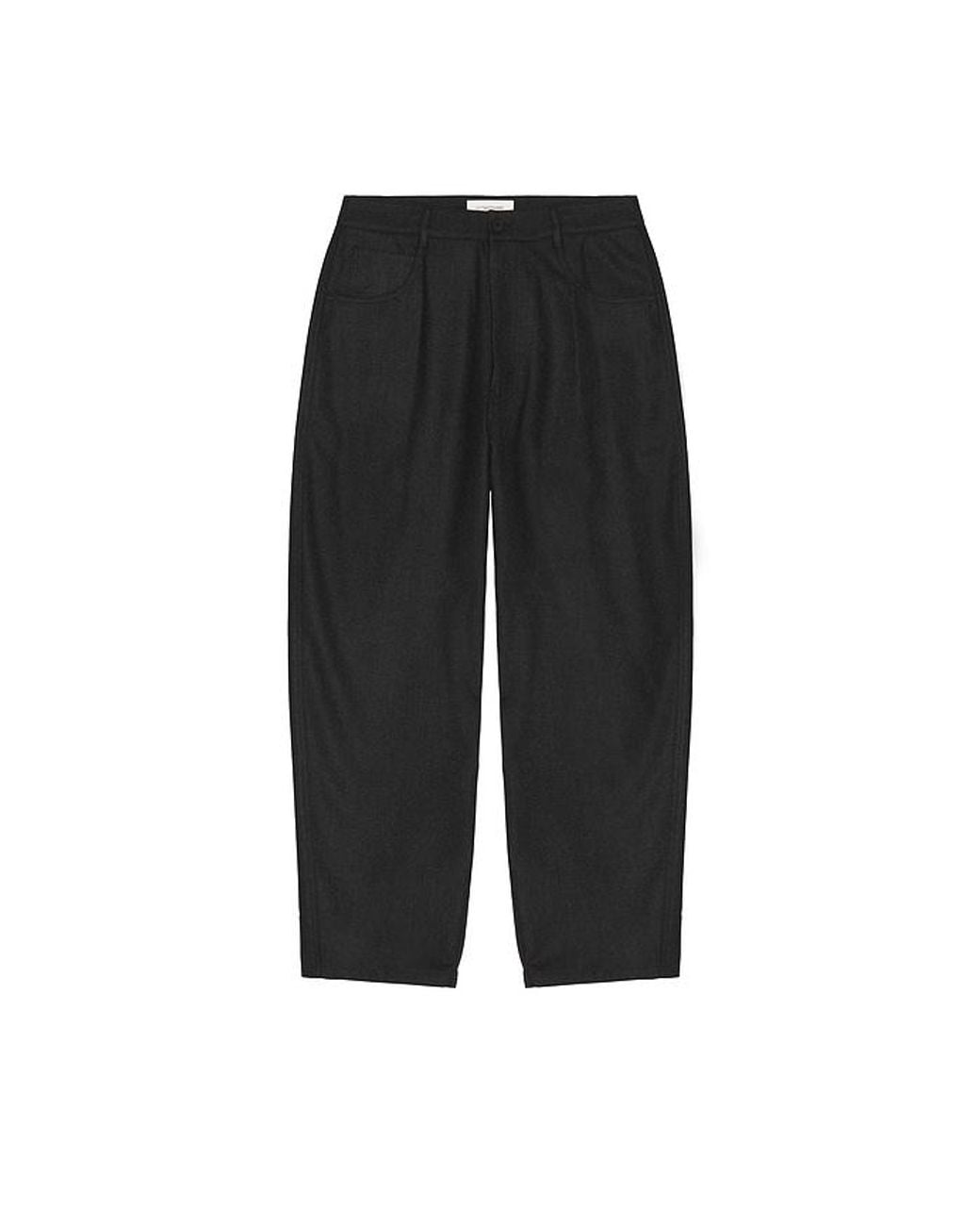 LE17SEPTEMBRE Black Wool Curved Trousers for men