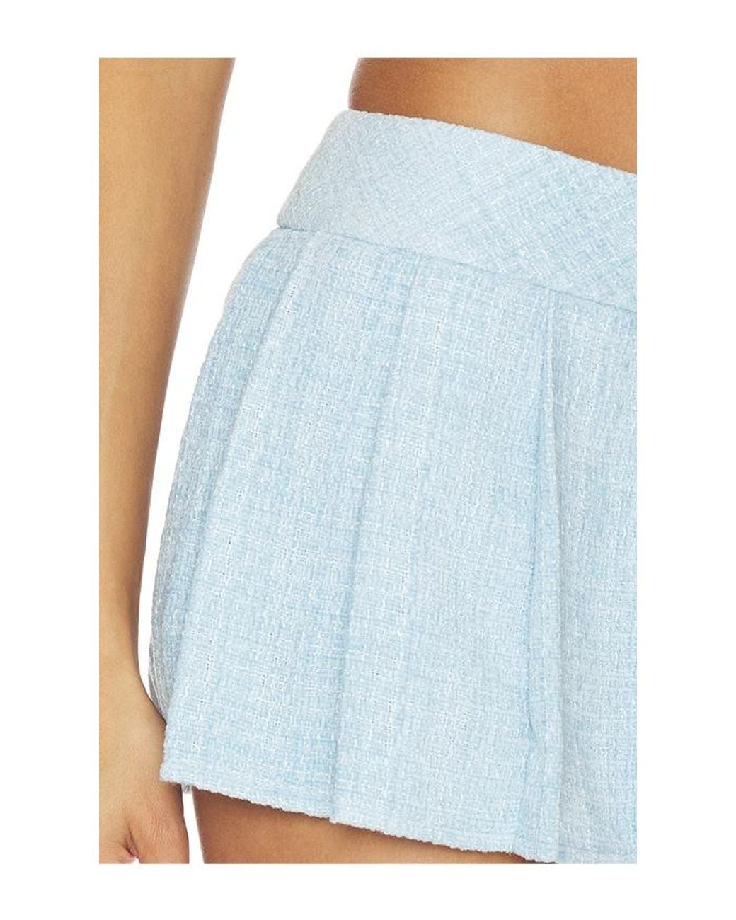 GUIZIO Blue Floriane Mini Skirt With Short