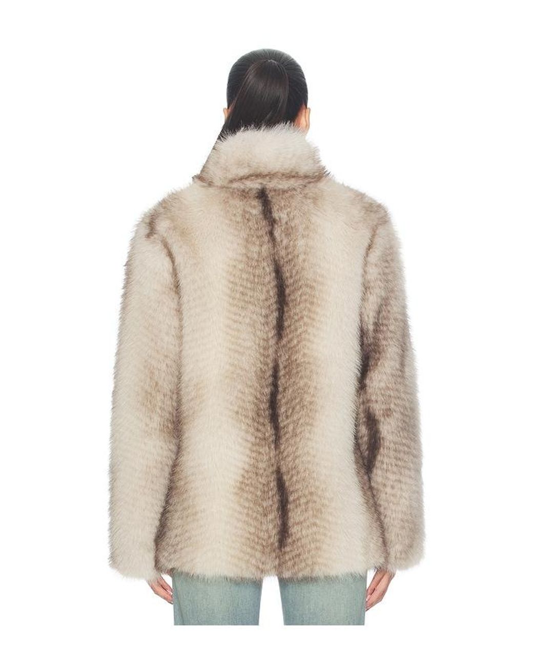 Generation Love Blue Genesis Faux Fur Jacket