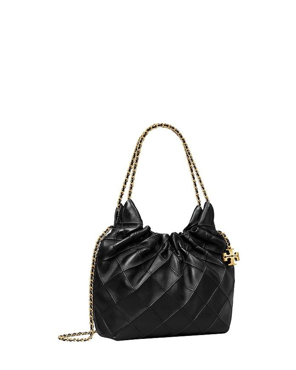 Tory Burch Black Fleming Mini Hobo Bag