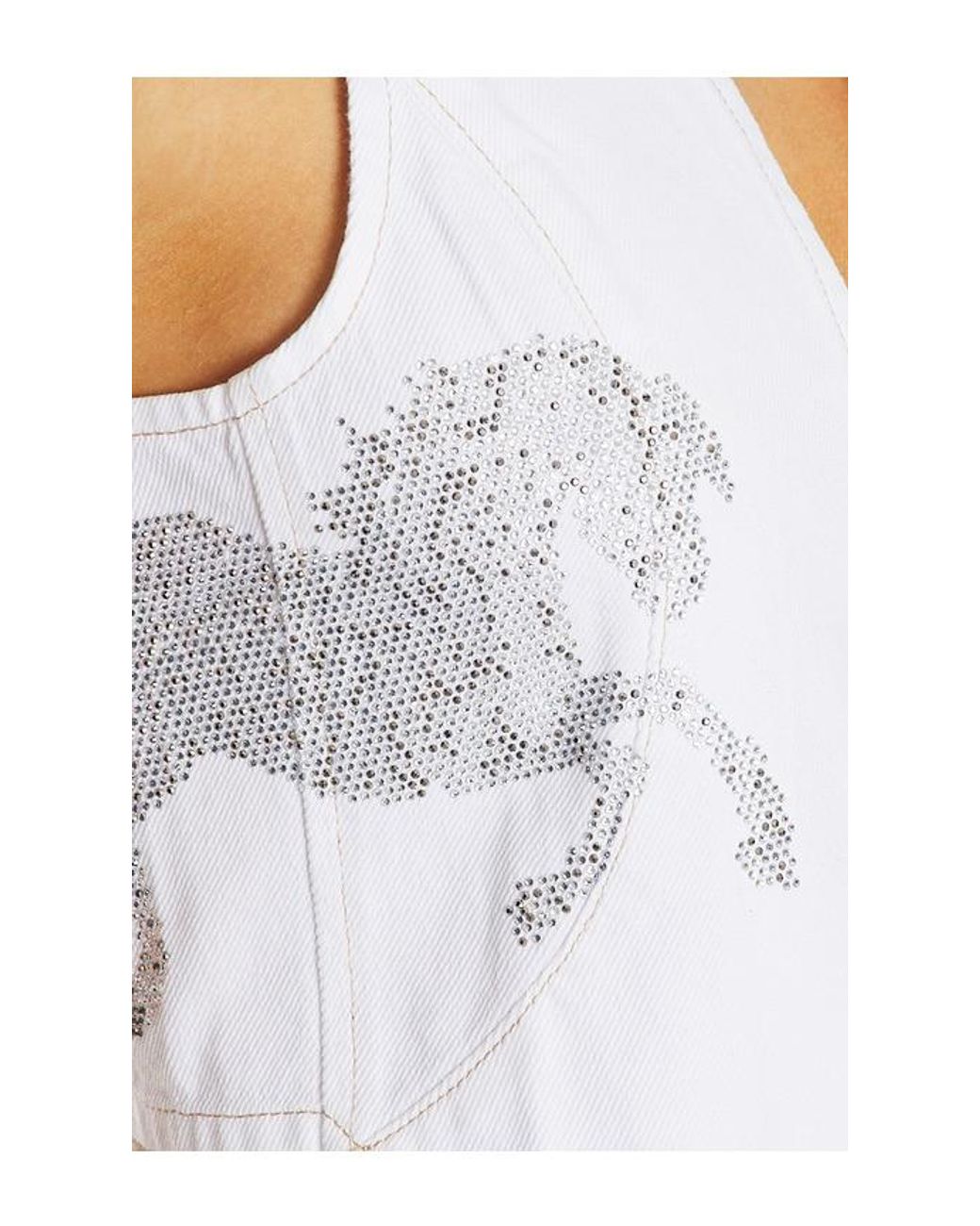 Urban Outfitters White Party Horse Vest