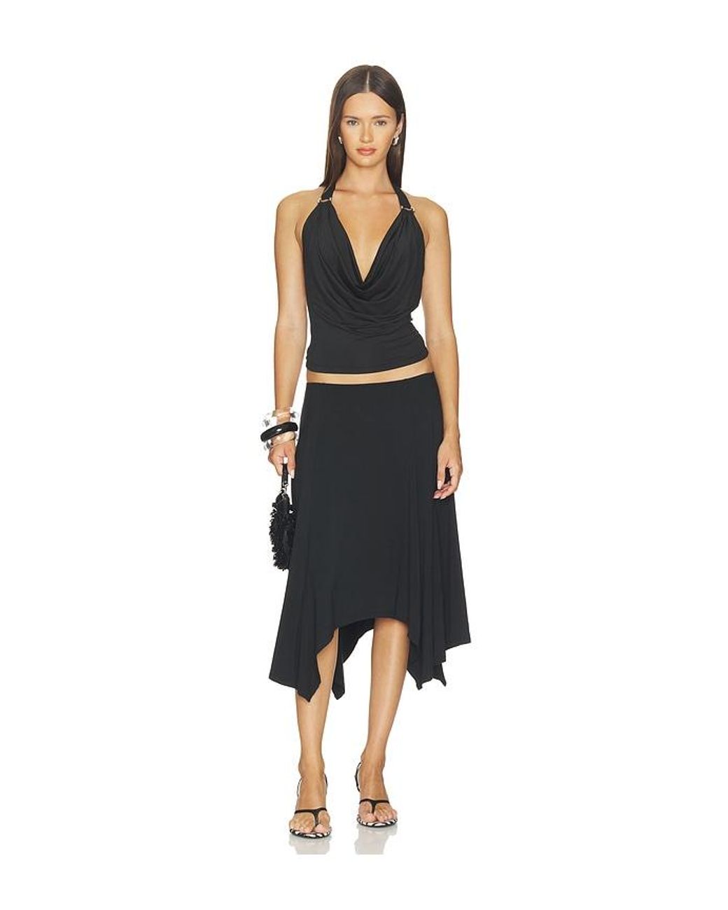 GUIZIO Black Lana Skirt