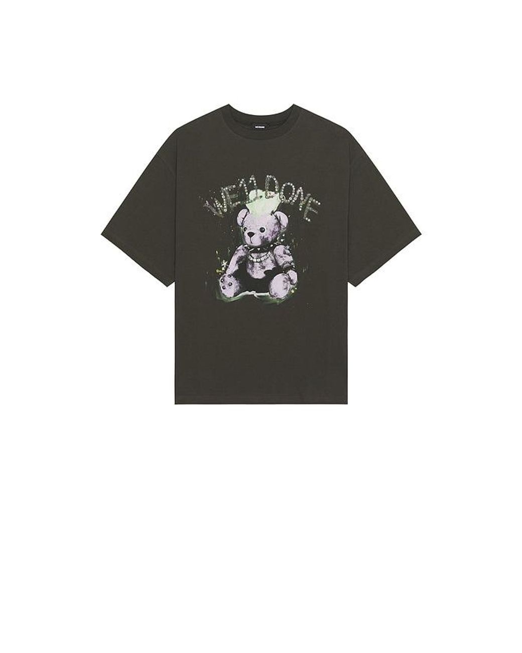 we11done Black Punk Teddy T-Shirt for men
