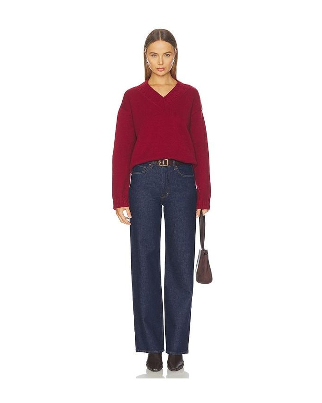 Lovers + Friends Red Haisley V Neck Sweater
