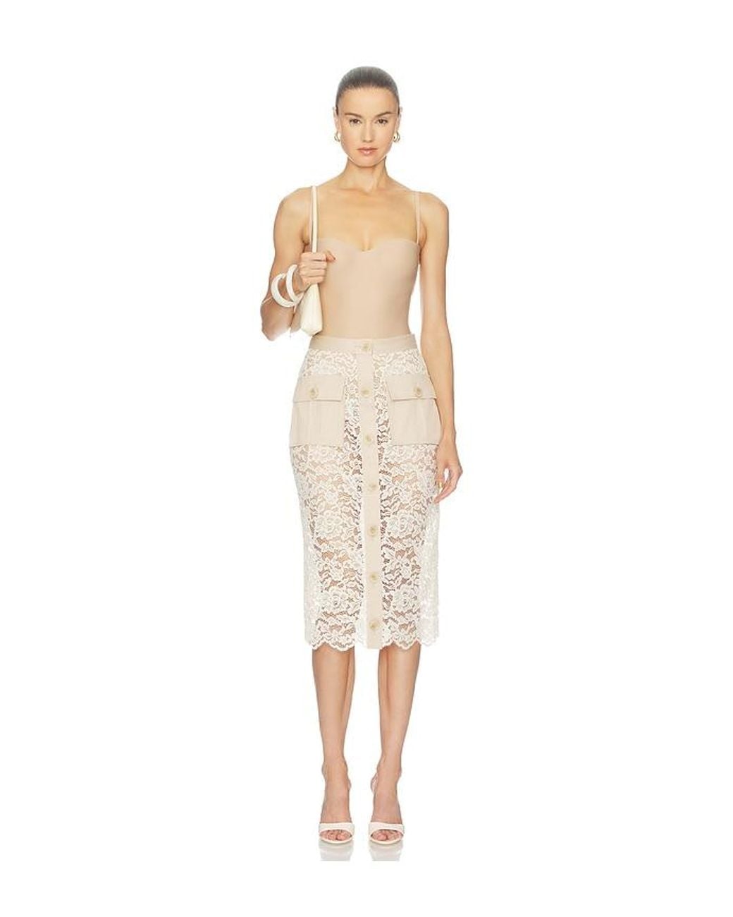 L'Agence Natural Shae Below Knee Skirt