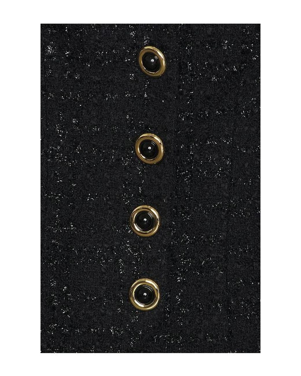 MAJORELLE Black Selene Tweed Romper