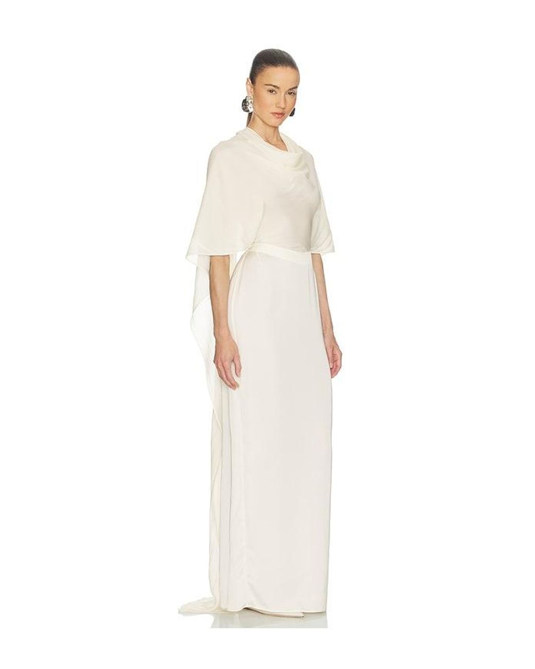Helsa White Mix Media Scarf Dress