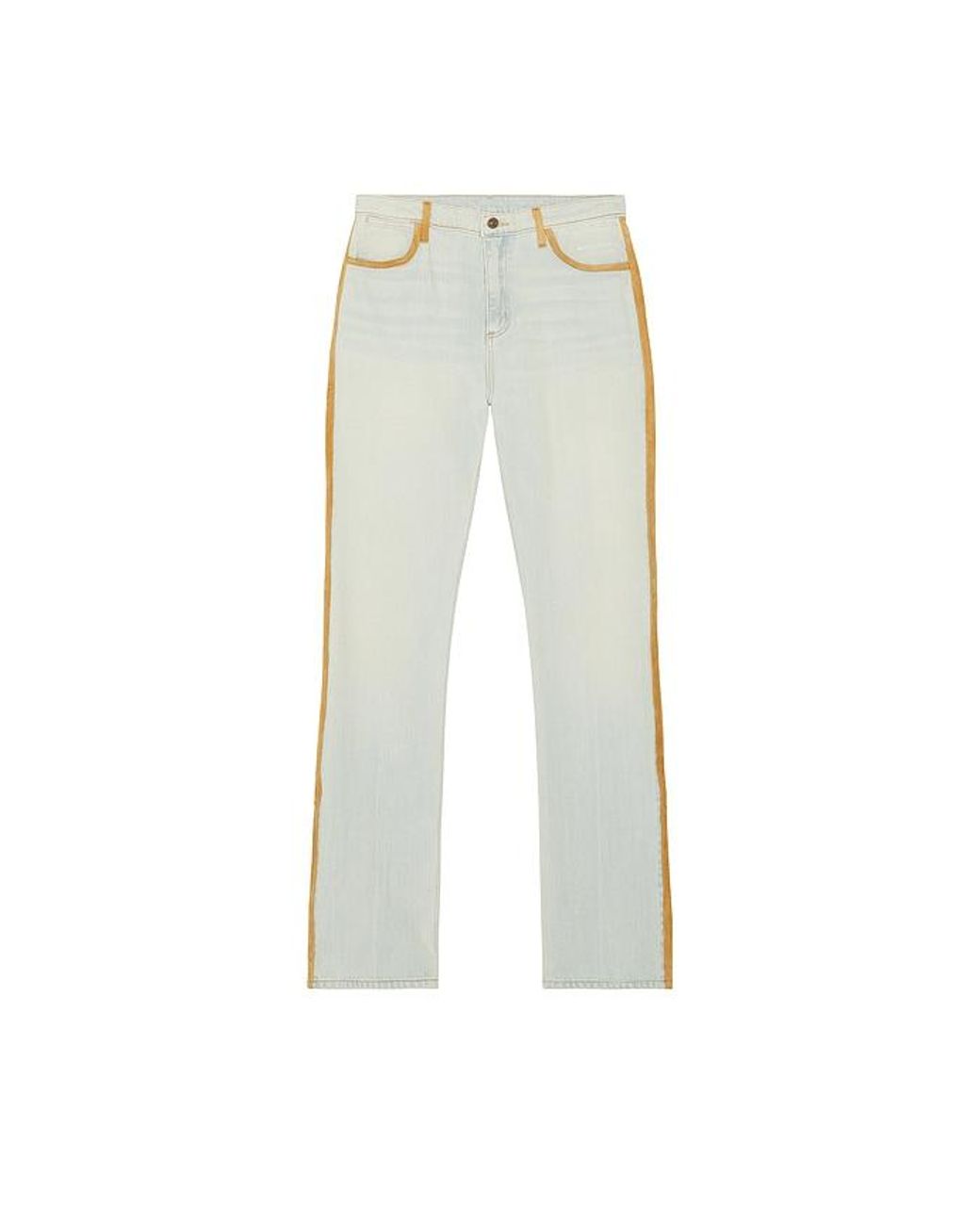 Austin Post White Leather Edge Highland Slim Cut Jean for men