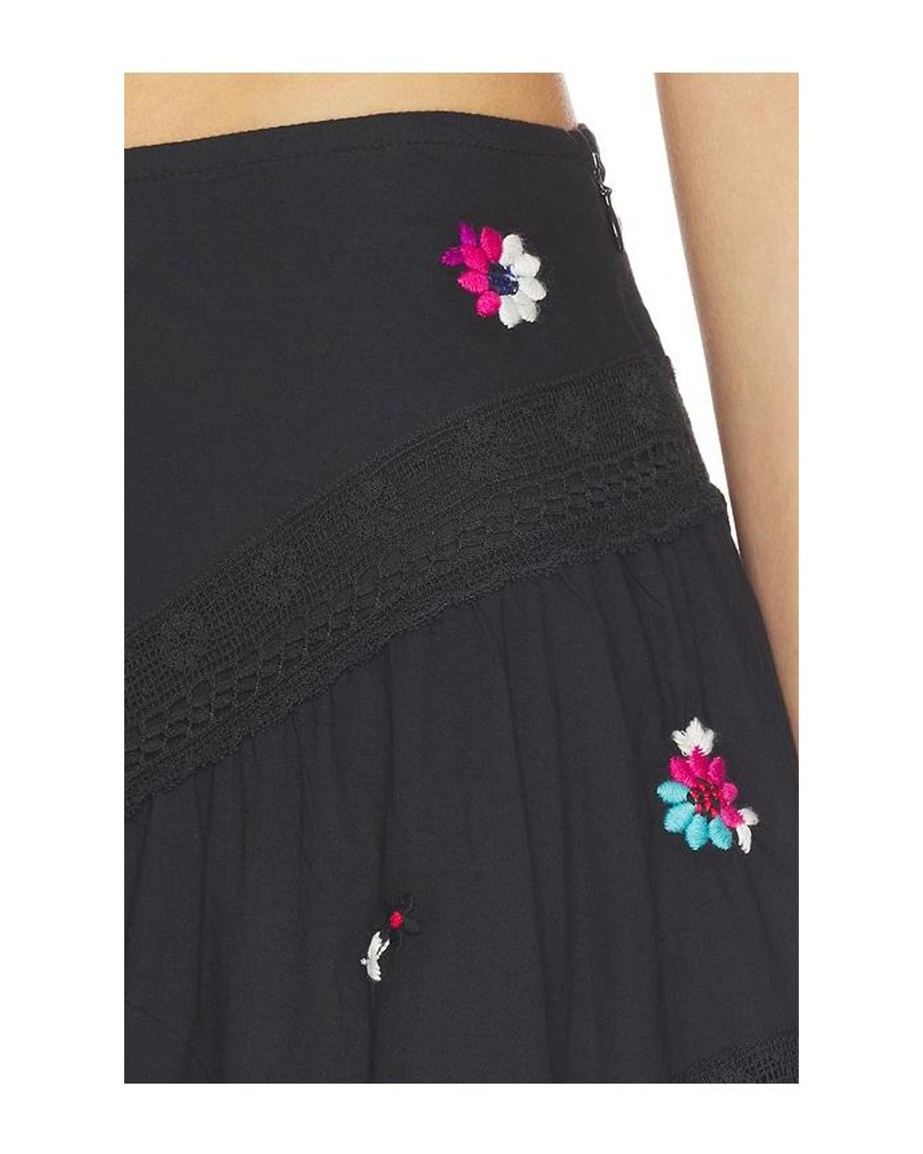 Rixo Black Sigrid Skirt