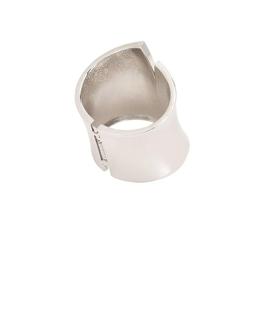 Amber Sceats White Metallic Silver Cuff Bracelet