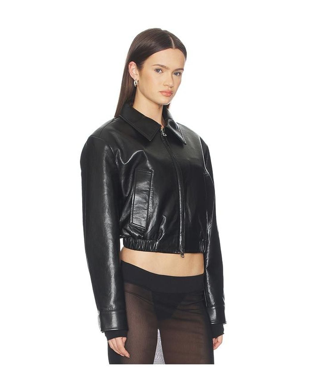 Agolde Black Nahla Cropped Jacket
