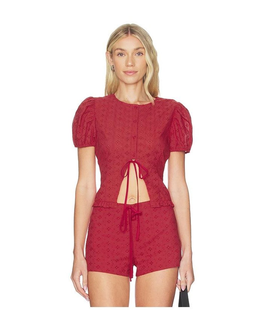 Lioness Red Bardot Top