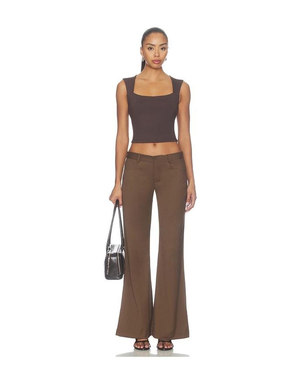 Susana Monaco Brown Open Front Tank