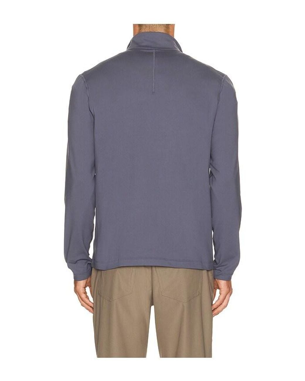 lululemon athletica Blue Soft Jersey Half Zip Sweater for men