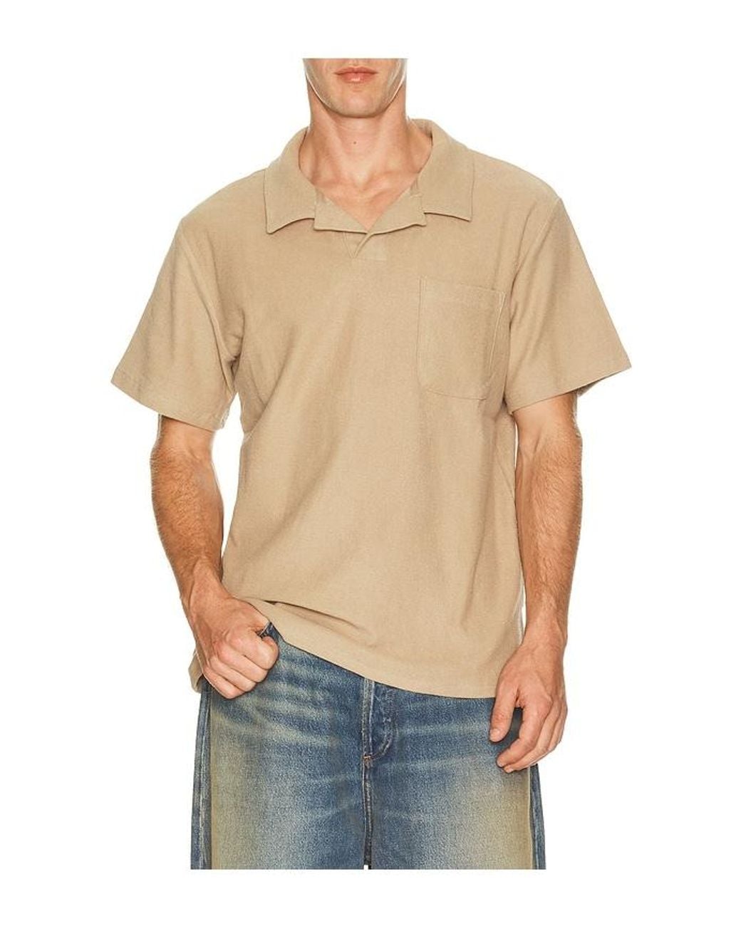Rhythm Blue Vintage Terry Polo for men