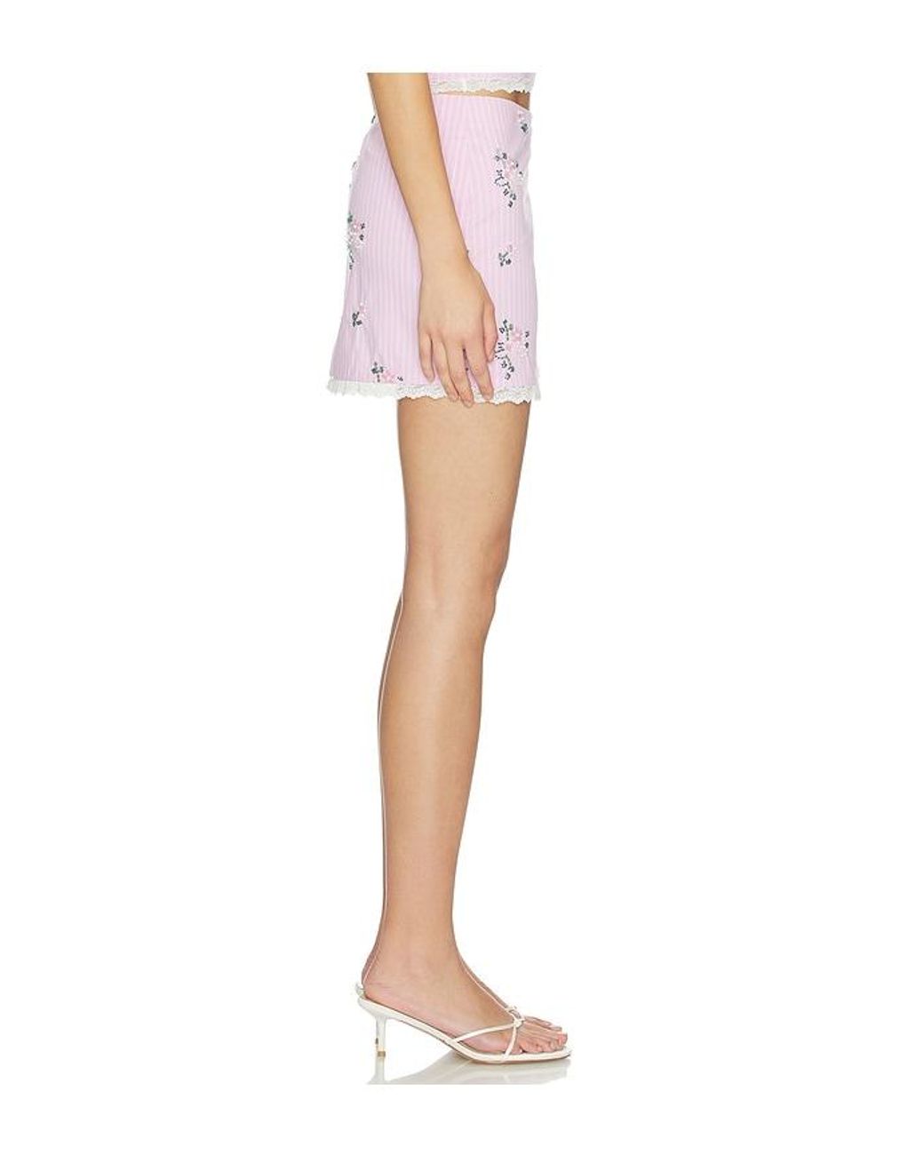 MAJORELLE White Anais Mini Skirt