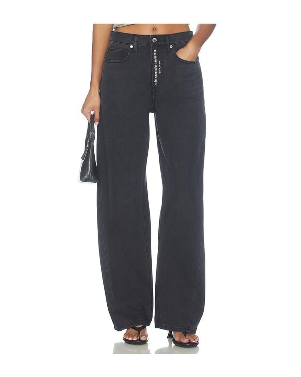 Alexander Wang Black Float Jeans With Hotfix Logo Fly
