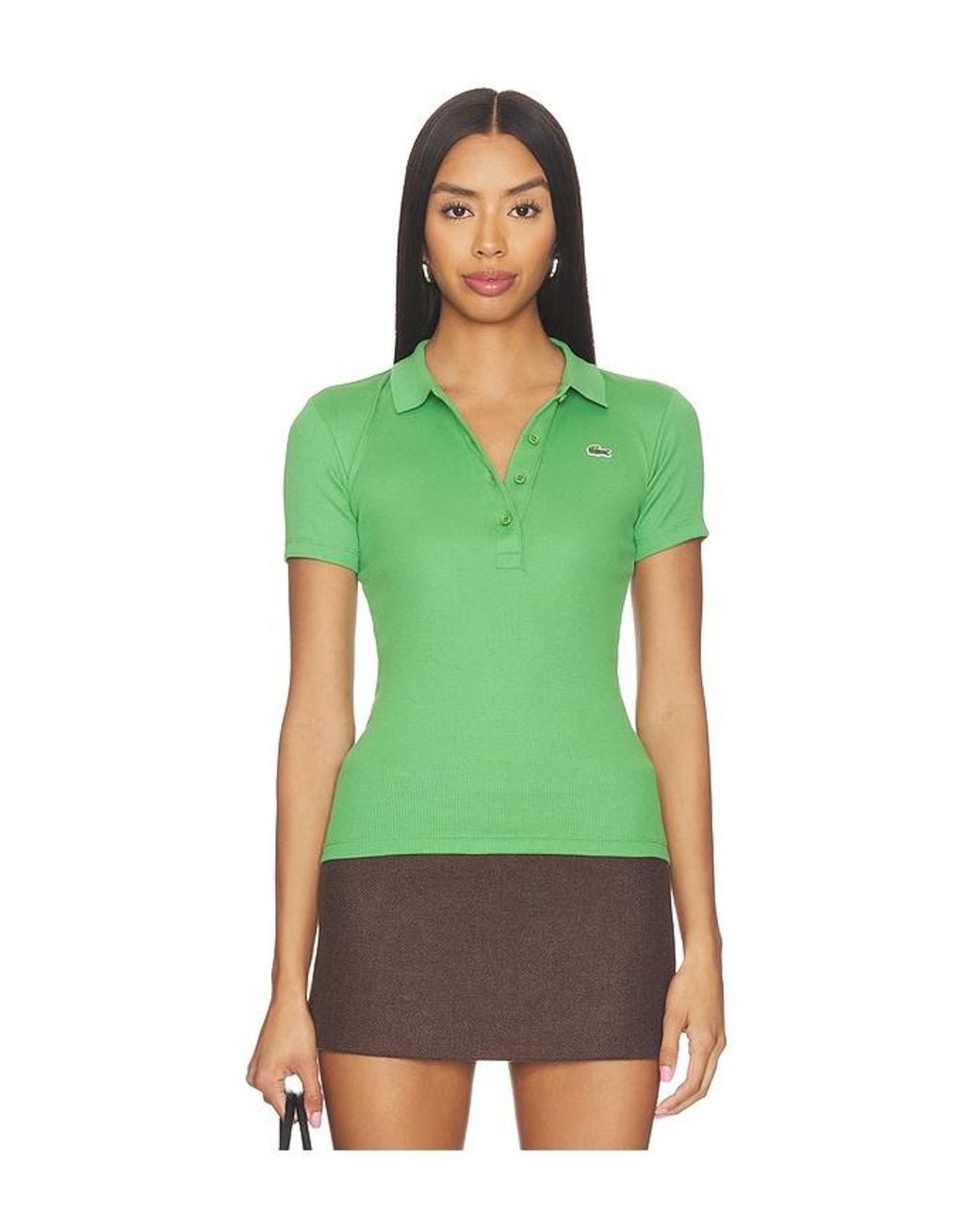 Lacoste Green Slim Fit Cotes Polo