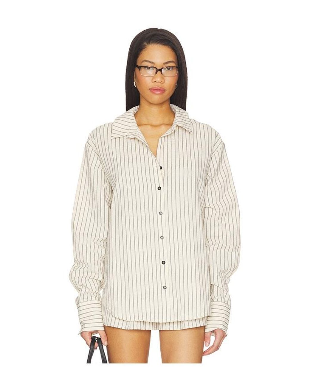 ALL THE WAYS White Kadence Button Up Top