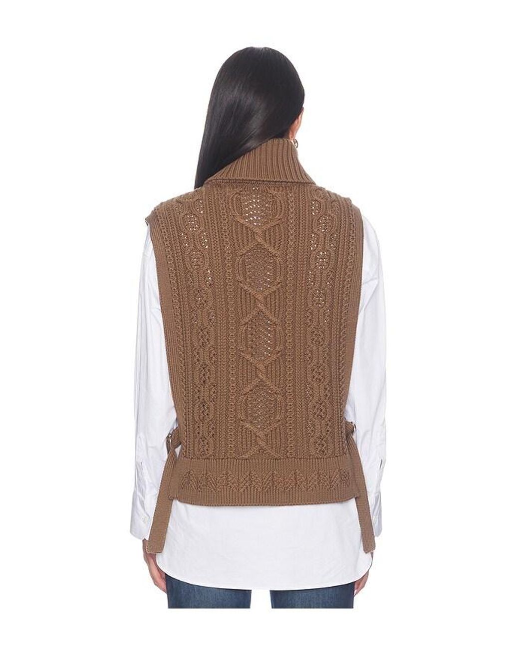 Veronica Beard Brown Bentleigh Knit Vest