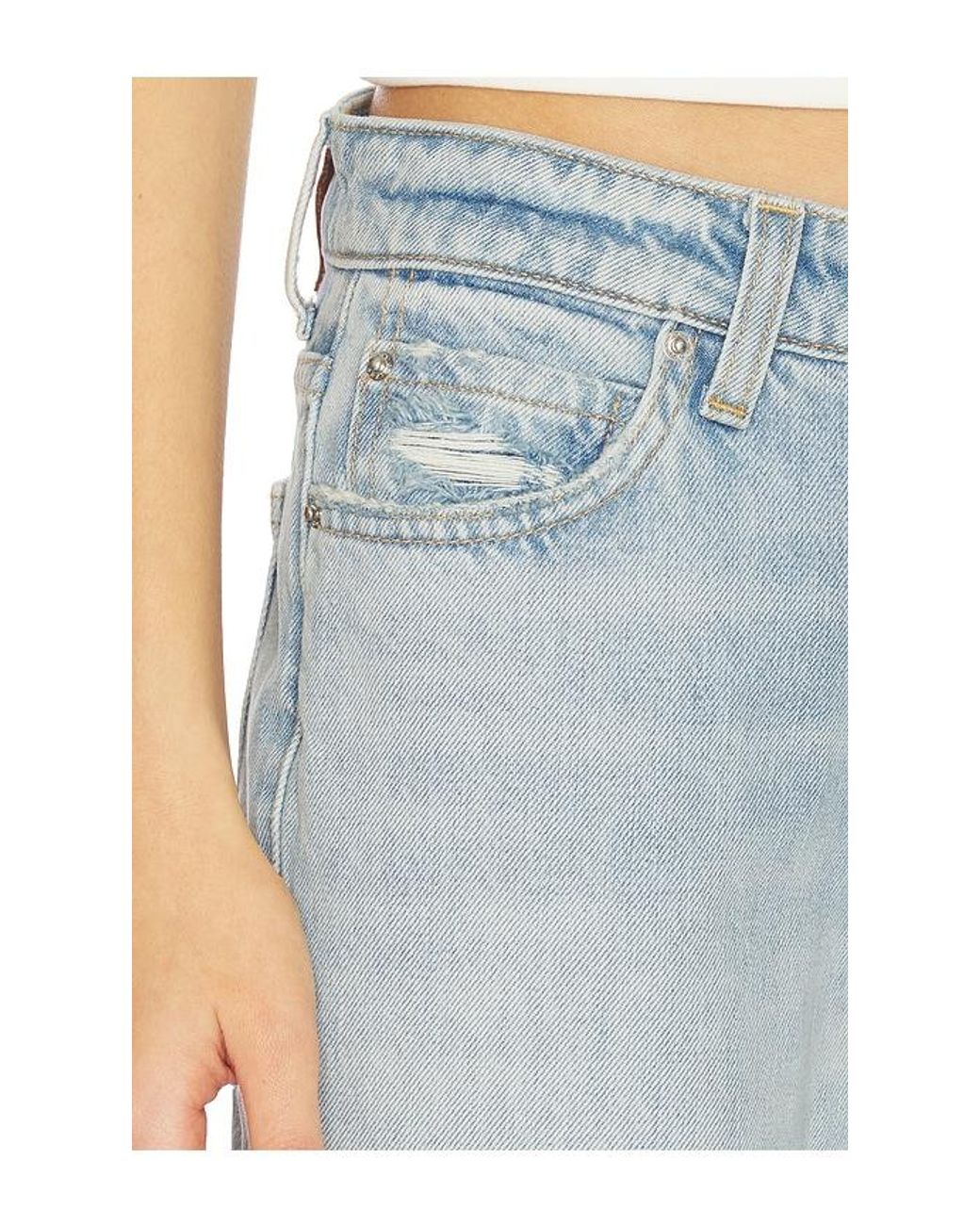 GRLFRND Blue Serena Low Rise Boot