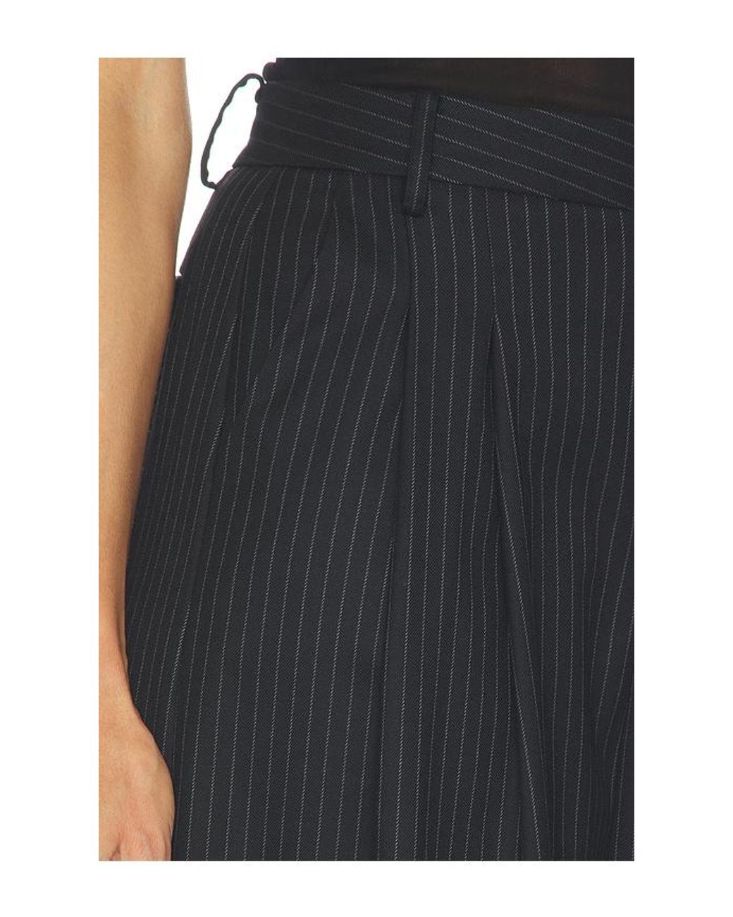 L'Agence Black Chelsy Wide Leg Pant