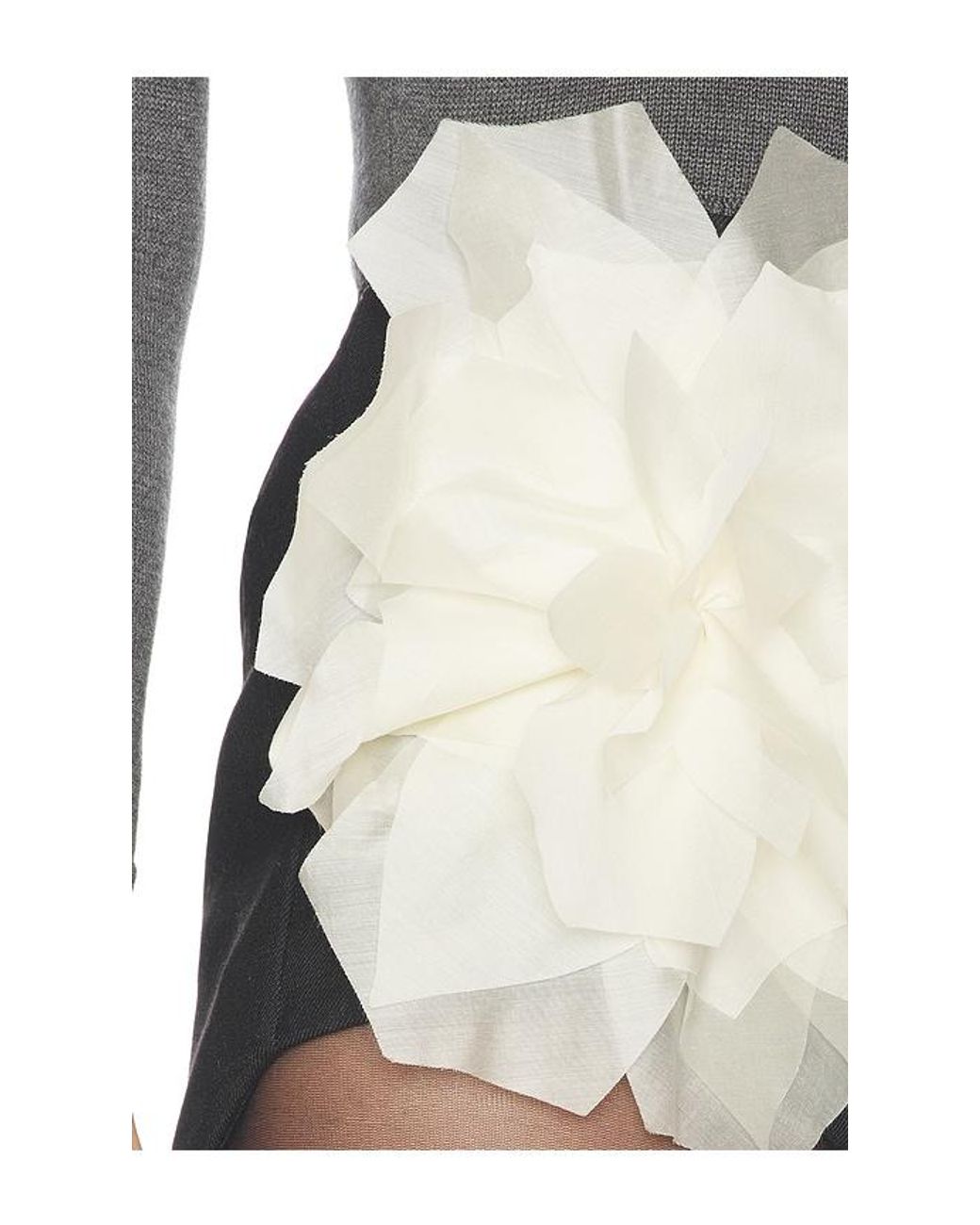 Milkwhite Black Short With Flower