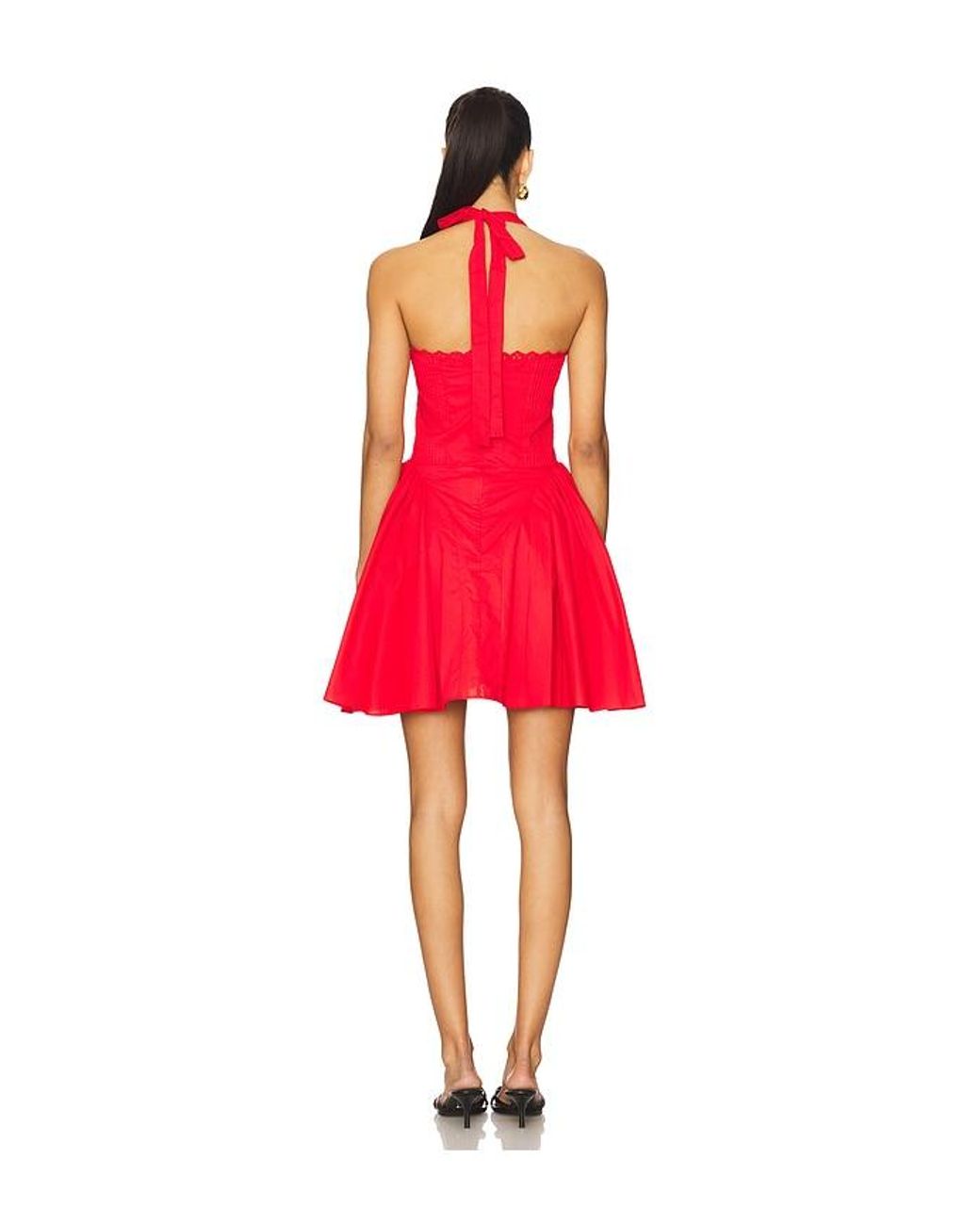 Line & Dot Red Anessa Mini Dress