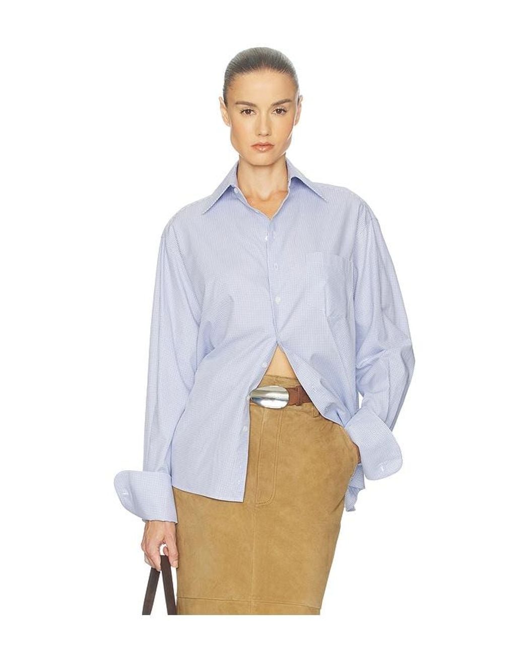Helsa Blue Classic Oversized Shirt