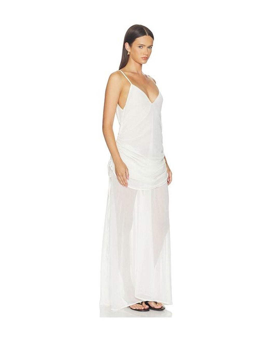 SNDY'S White Evelia Maxi Dress