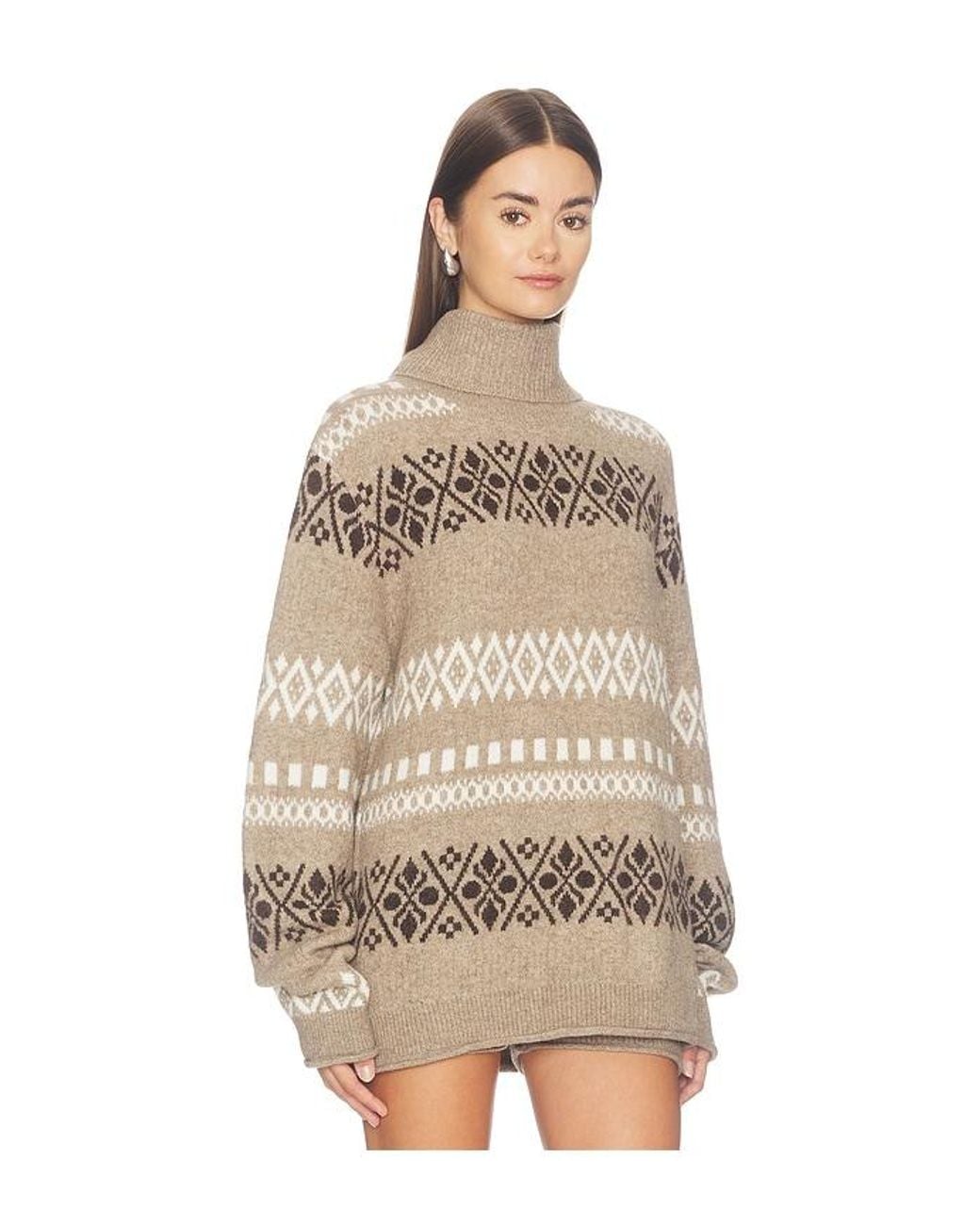 MORE TO COME Natural Kelsey Fairisle Sweater