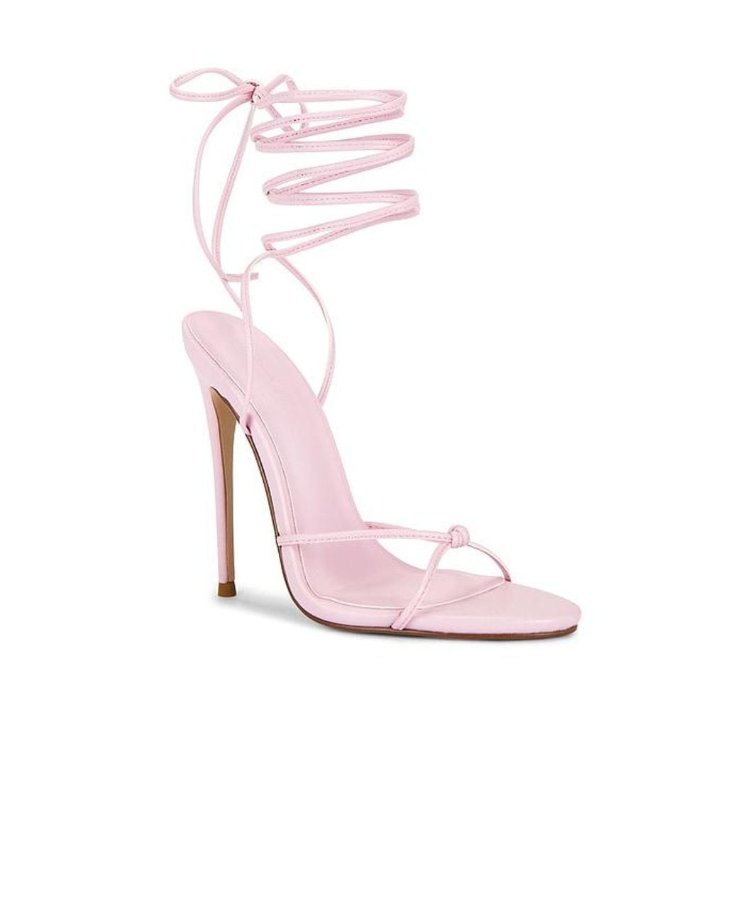 Femme LA White Athens Lace Up Heels