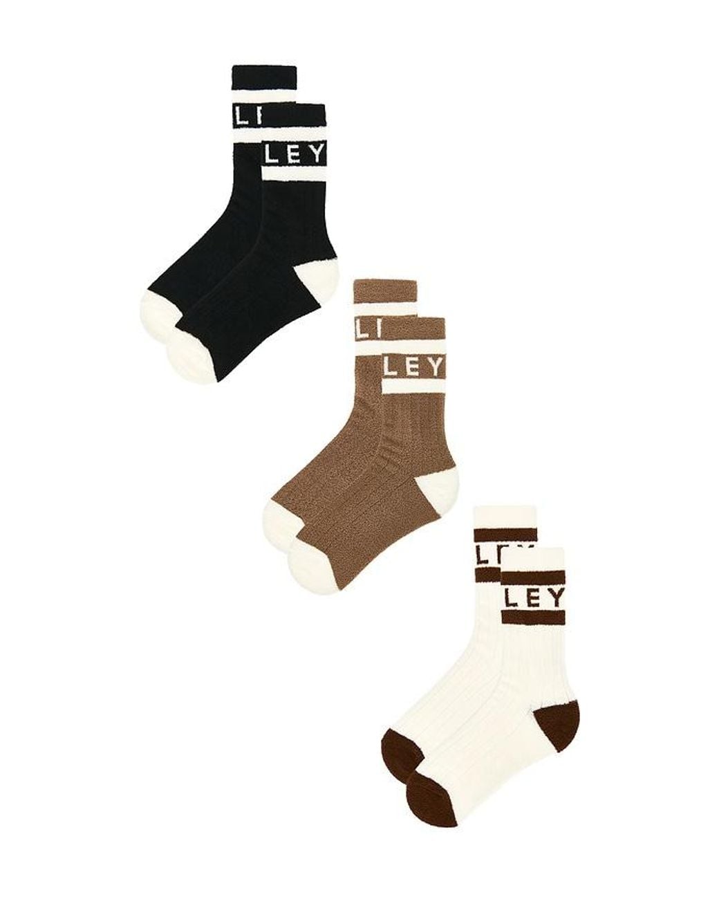 Varley Black Spencer 3 Pack Sock