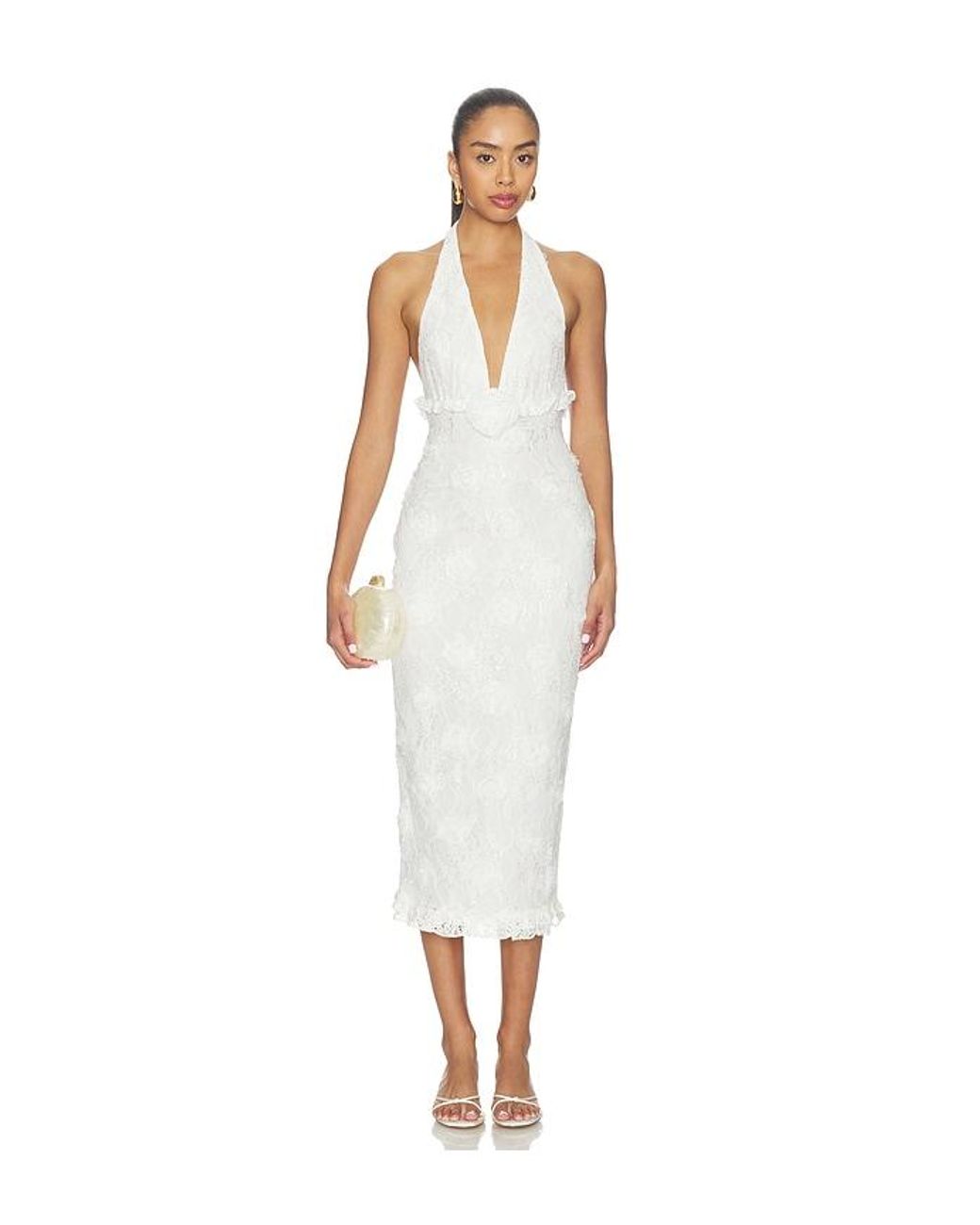 Lovers + Friends White Kalin Midi Dress
