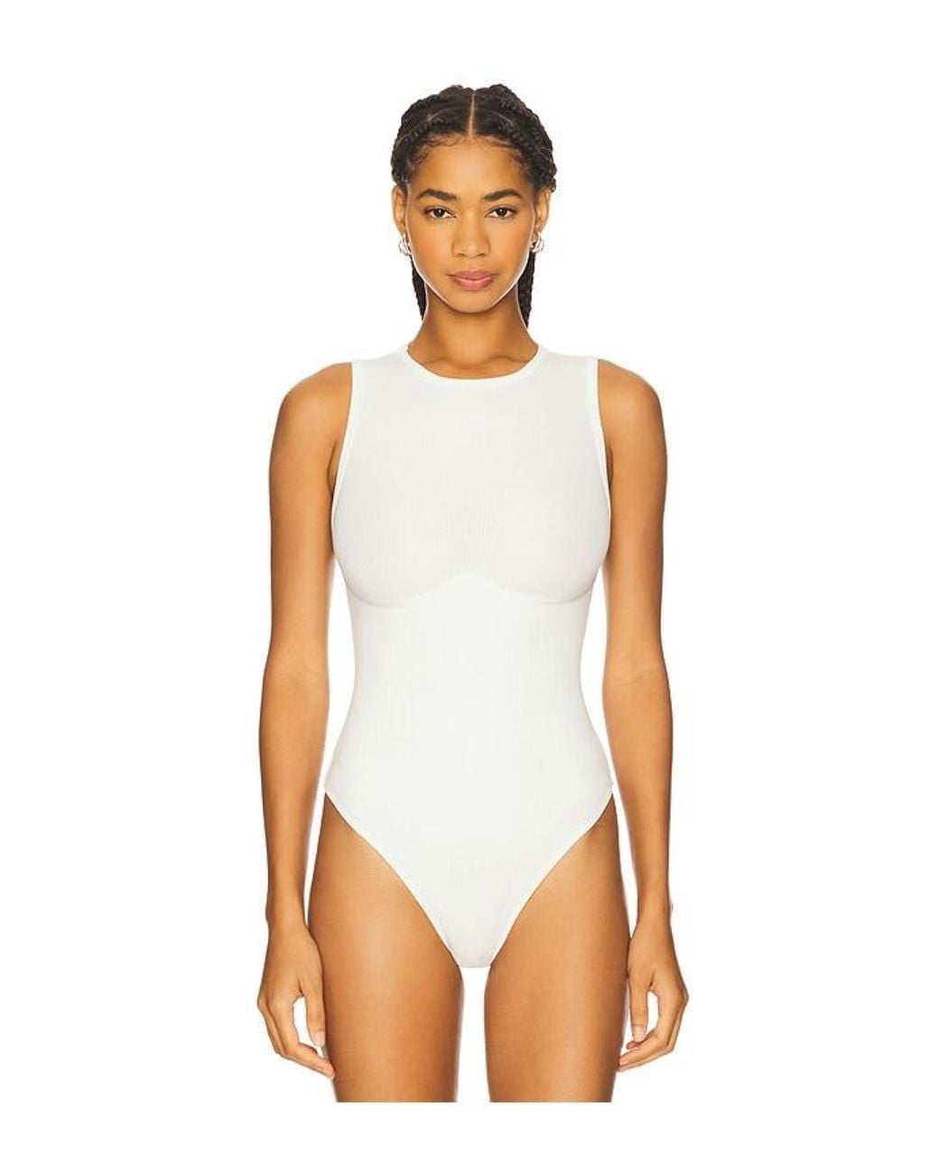 Fleur du Mal Black Hourglass Rib Bodysuit