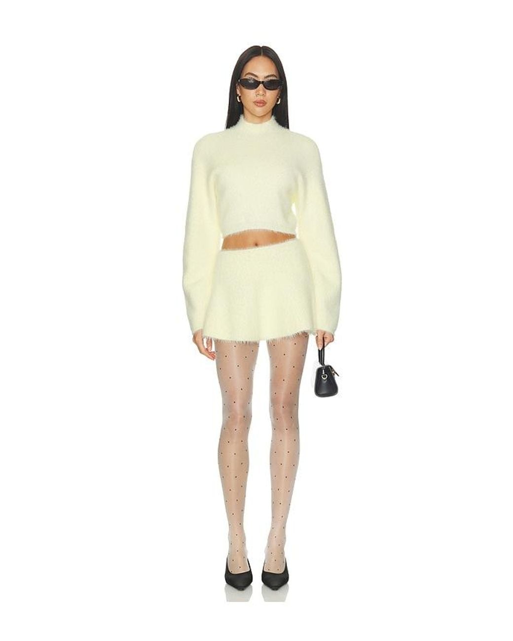 Lovers + Friends Natural Ellianna Mock Neck Sweater