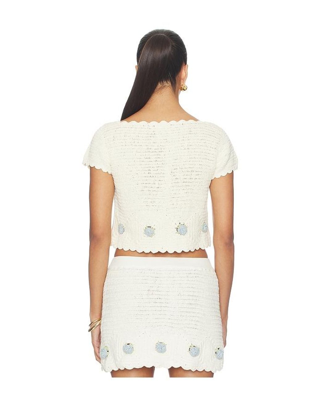For Love & Lemons White Lara Top