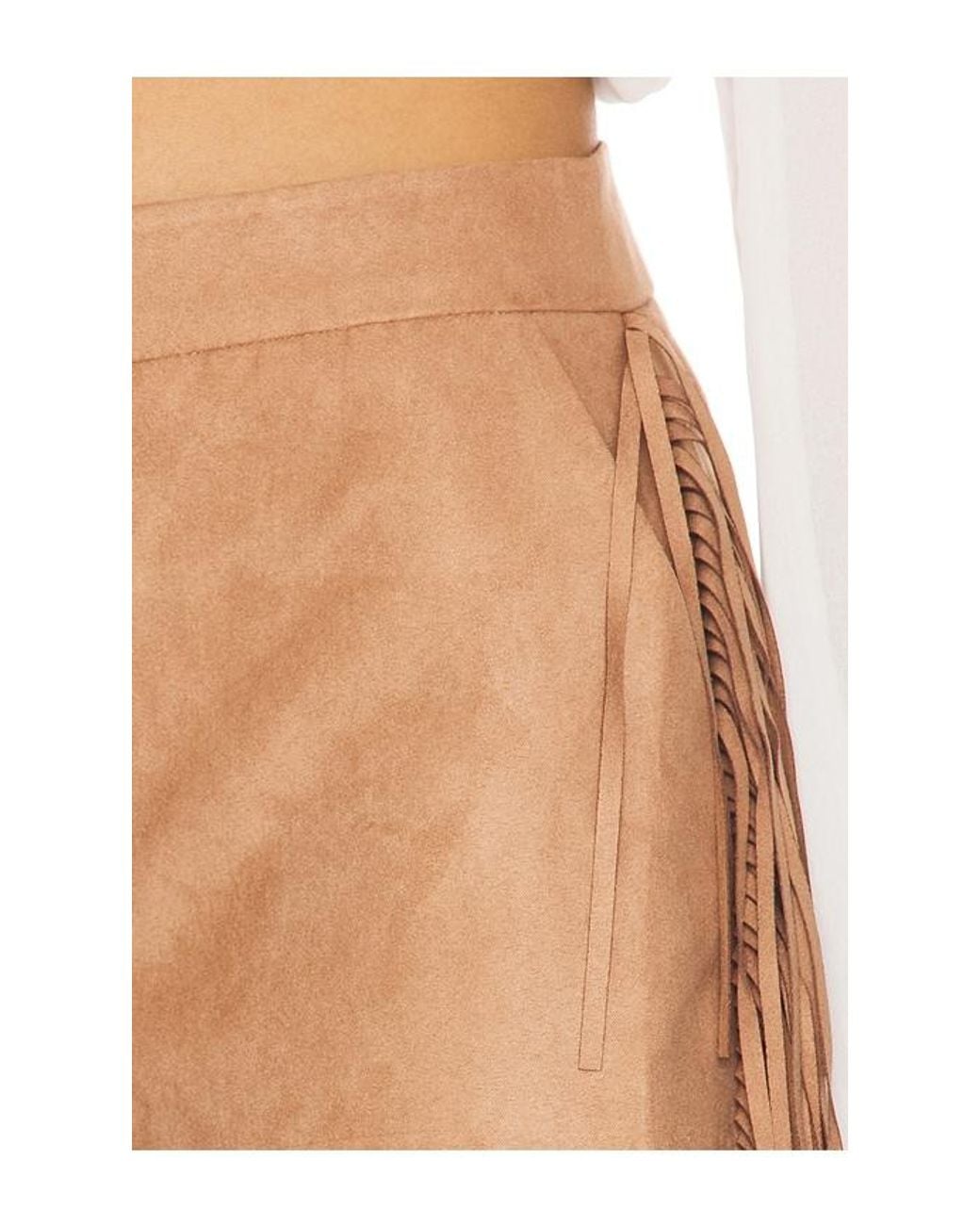 Lovers + Friends White Chase Faux Suede Short