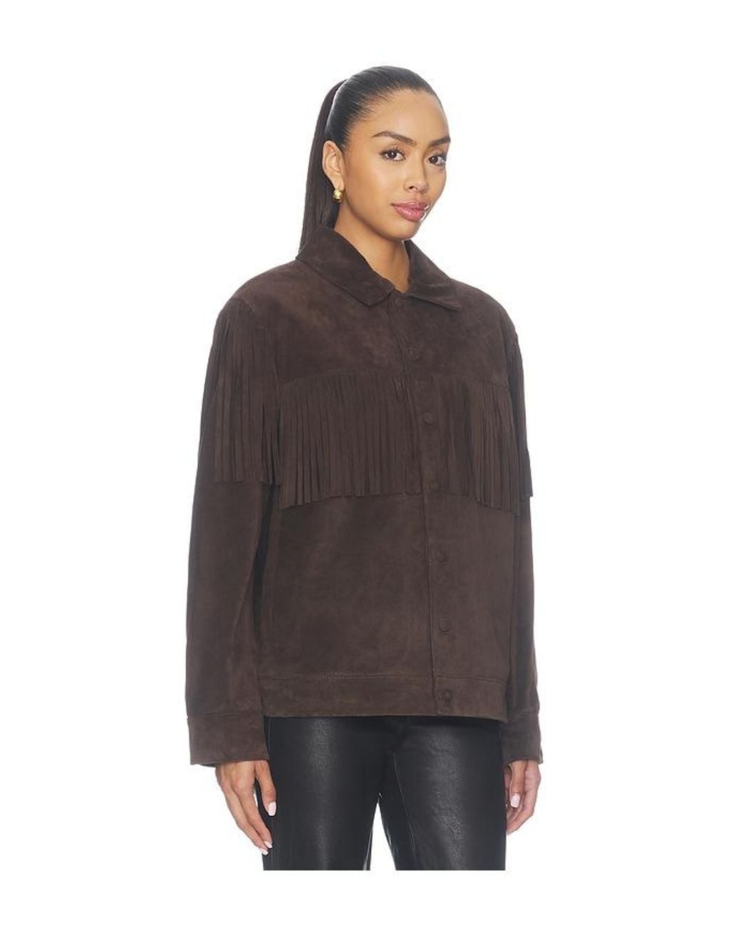 FRAME Brown The Suede Rodeo Jacket