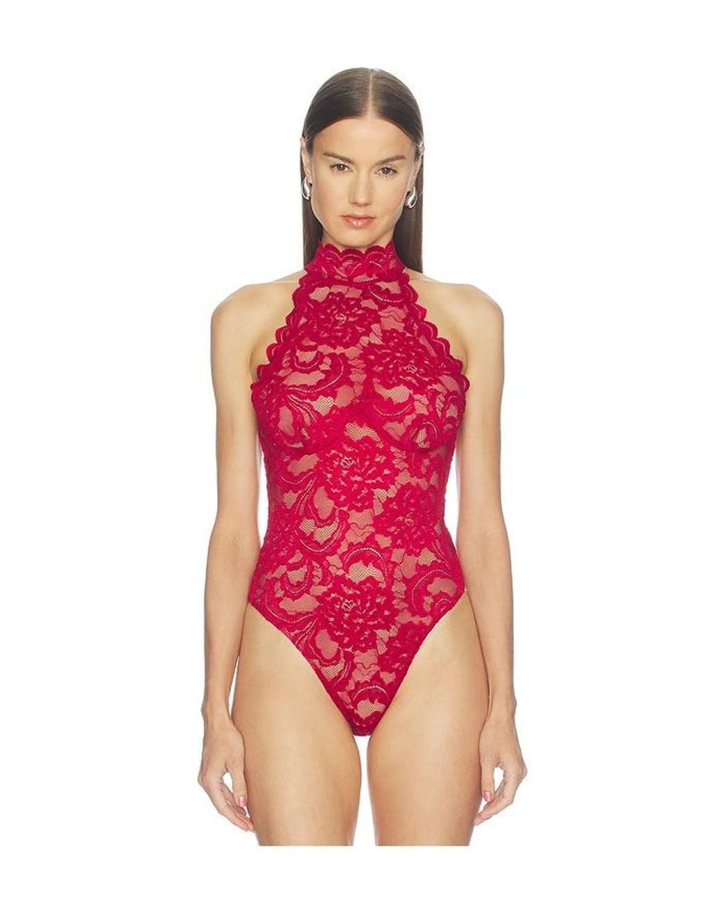 Nookie Pink Delphine Lace Bodysuit